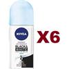 NIVEA 6 PZ NIVEA DEO ROLL ON BLACK & WHITE INVISIBLE FRESH 50ML DEODORANTE CORPO DONNA