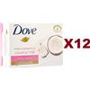Dove 12PZ SAPONETTA DOVE BEAUTY CREAM BAR PAMPERING COCONUT MILK SAPONE IDRATANTE 90g