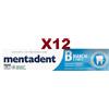 Mentadent 12 PZ MENTADENT B BIANCHI E FORTI RIPRISTINA IL BIANCO NATURALE DENTIFRICIO 75ML
