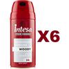 INTESA 6 PZ INTESA POUR HOMME DEODORANT PARFUME WOODY BODY SPRAY 150ML