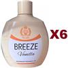 Squeeze 6 PZ BREEZE VANILLA DEODORANTE PROFUMATO SQUEEZE VANIGLIA 100ML