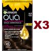 Garnier 3 PZ GARNIER OLIA COLORAZIONE PERMANENTE SENZA AMMONICA 4.0 CASTANO SCURO