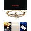 Swarovski BRACCIALE DONNA SWAROVSKI Originali Lucchetto Cristalli Ragazza Oro Giallo Sposa