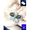 Swarovski Collana Donna SWAROVSKI ORIGINALI Argento Farfalla Gioielli Diamanti Neri sposa