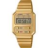 Casio Orologio CASIO A100WEG-9ADF Digitale VINTAGE Acciaio Gold Chrono Alarm