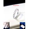 Swarovski Anello Donna Veretta Riviera SWAROVSKI ELEMENTS ORIGINALI ORO BIANCO 18k ragazza