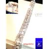 Swarovski Bracciale Donna Tennis SWAROVSKI ORIGINALI Rodiato Argento 925 Cristalli oro new