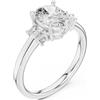 Senza marchio Anello UNISEX Argento 925 1,7 Ct Certificato Diamante Coltivato in Laboratori...