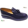 Prodotto Italiano Scarpe trendy uomo mocassini college nappine VERA PELLE MADEinITALY BLU italiane
