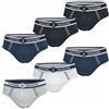 Navigare Set 6 pezzi Slip / Boxer uomo in cotone elasticizzato colorati fantasia Navigare