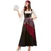 SMIFFYS Costume da veggente, Nero, con abito e bandana Halloween