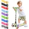 Hurtle Monopattino per bambini con ruote LED, manubrio regolabile (25 - 28,55 pollici), piano antiscivolo, microfono leggero per divertimento interno ed esterno