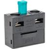 geba Mikro - Inserto per commutazione geba M-1T/1S, colore: Nero/Verde