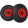 2 Ruote Pneumatiche 3.00-4 (260x85mm) per Carretto E Carriola Con Boccola 2PR