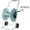 AGRATI Carrello Avvolgitubo per Tubo Acqua Giardino Max 50mt con Ruote e Manico AGRATI