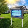 Lampada Antizanzare Elettrica Solare, Zanzariera Elettrica Da Esterno 4500V, Ric