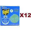 Raid 12 PZ RAID SPIRALE ANTIZANZARE DA 10 SPIRALI ZAMPIRONI INSETICCIDA PER ESTERNI