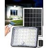 Luci Solari Da Esterno, 3600Mah 4 Modes Faretto LED Da Esterno Solare Con Teleco