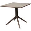 WS DESIGN Tavolo Lipari in Polipropilene 80x80x74h Tortora da Esterno