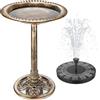 Does not apply Vasca per Uccelli Con Fontana Solare 2.5W, Area Cibo E Decorazione per Giardino/