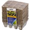 Set di 12 vassoi vasetti per germinazione semi in fibra di torba biodegradabile