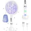 2In1 Racchetta Zanzare Elettrica,4000V Racchetta Mosche Elettrica,1800Mah Racche