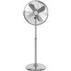 Megashopitalia Ventilatore a Piantana da Terra 4 Pale in Acciaio 50W Base Tonda