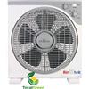 Airontek Ventilatore da tavolo quadrato airontek timer grow box griglia rotante Ø30 cm