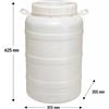 Contenitore Bocca Larga Bianco Per Alimenti Fusto Plastica Bidone 25 30 50 Litri