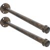 2 Pcs Staffa Per Indumenti Montata Parete Appendiabiti Muro Tubi Industriali