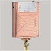 Pucci CASSETTA INCASSO RAME WC SINGOLO PULSANTE - 10 LT PLACCA DI COPERTURA BIANCA