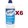 QUASAR 6 PZ QUASAR PAVIMENTI CLASSICO ZERO ALONI SENZA RISCIACQUO IGIENIZZA 1LT