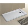 hydrastar PIATTO DOCCIA RESINA BCO LUCIDO 70X100 H.5,5 PILETTA INCLUSA MADE IN ITALY