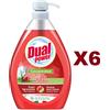 DUAL POWER 6 PZ DUAL POWER PIATTI GEL CONCENTRATO ALOE & MELOGRANO 1000ML SUPER SGRASSANTE