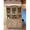 Cucina VETRINA CRISTALLIERA CREDENZA COLORE AVORIO PENNELLATO CUCINA SOGGIORNO