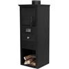 STUFA A LEGNA 7 kw bruciatutto mod. EBE con portalegna col. antracite *OFFERTA!*