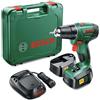 Bosch TRAPANO A PISTOLA SENZA FILI 18V PERFORARE/SVITARE - BOSCH HOBBY - PSR 1800 LI-2