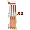 INOX SET DA 12 COLTELLI TAVOLA KAIMANO DINAMIK RUGGINE ACCIAIO INOX PUNTA DENTATA