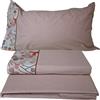 Fazzini Completo lenzuola matrimoniale set letto in flanella Fazzini Bacche