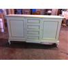 CREDENZA CREDENZONE BUFFET MADIA CLASSICA SOGGIORNO BIANCO PATINATO E ORO