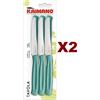 INOX SET DA 12 COLTELLI TAVOLA KAIMANO DINAMIK AVIO ACCIAIO INOX PUNTA DENTATA