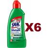 Smac 6 PZ SMAC BRILLA METALLI PULISCE E PROTEGGE OTTONE BRONZO RAME E CROMATURE 250ml