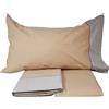 Fazzini Completo lenzuola matrimoniale set letto in morbida flanella Fazzini Sashiko