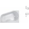 COLACRIL VASCA GUSCIO ANGOLARE ASIMMETRICA WAP CM.150X100 BIANCA DA INCASSO O MURARE