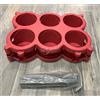 GioStyle CANTINETTA PORTA BOTTIGLIE GIOSTYLE 1010040 IN PLASTICA COLORE ROSSO 39X29X24CM