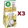Air Wick 3PZ AIR WICK DEODORANTE DIFFUSORE A BASTONCINI VANIGLIA E AMBRA PROFUMATORE 25ML
