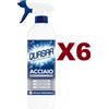 QUASAR 6 PZ QUASAR ACCIAIO LUCIDANTE ANTIMACCHIA SPRAY 580ML EFFICACIA PROFESSIONALE