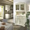 VETRINA CRISTALLIERA CREDENZA COLORE AVORIO CUCINA SOGGIORNO