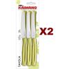 INOX SET DA 12 COLTELLI TAVOLA KAIMANO DINAMIK LIME ACCIAIO INOX PUNTA DENTATA