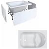 COLACRIL VASCA PEGA 105X70 A SEDILE CON TELAIO PANNELLO FRONTALE E LATERALE